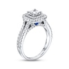 Thumbnail Image 3 of Previously Owned Diamond Engagement Ring 1-1/2 ct tw Princess & Round-cut 14K White Gold