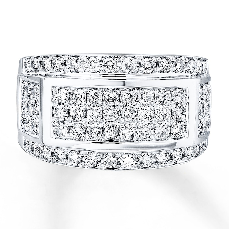 Main Image 1 of Previously Owned Diamond Men's Band 2 ct tw Round-cut 14K White Gold