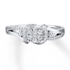 Thumbnail Image 3 of Previously Owned Diamond Promise Ring 1/3 ct tw Round 10K White Gold