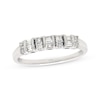 Thumbnail Image 1 of Previously Owned Round & Baguette-Cut Anniversary Band 1/4 ct tw Diamonds 10K White Gold