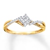 Previously Owned Diamond Ring 1/6 ct tw Princess & Round-cut 10K Yellow Gold