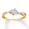 Thumbnail Image 1 of Previously Owned Diamond Ring 1/6 ct tw Princess & Round-cut 10K Yellow Gold