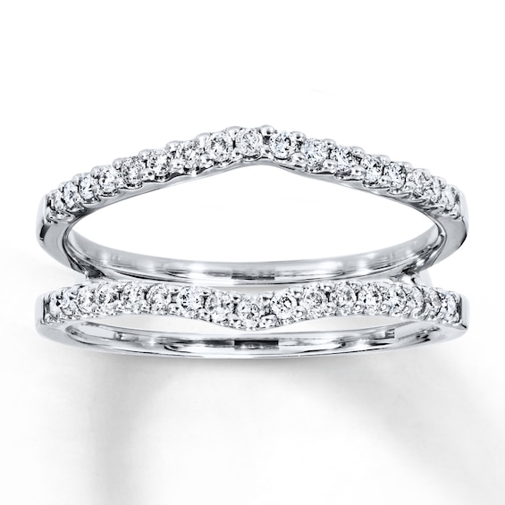 Previously Owned Wrap 1/3 ct tw Round-cut Diamonds 14K White Gold