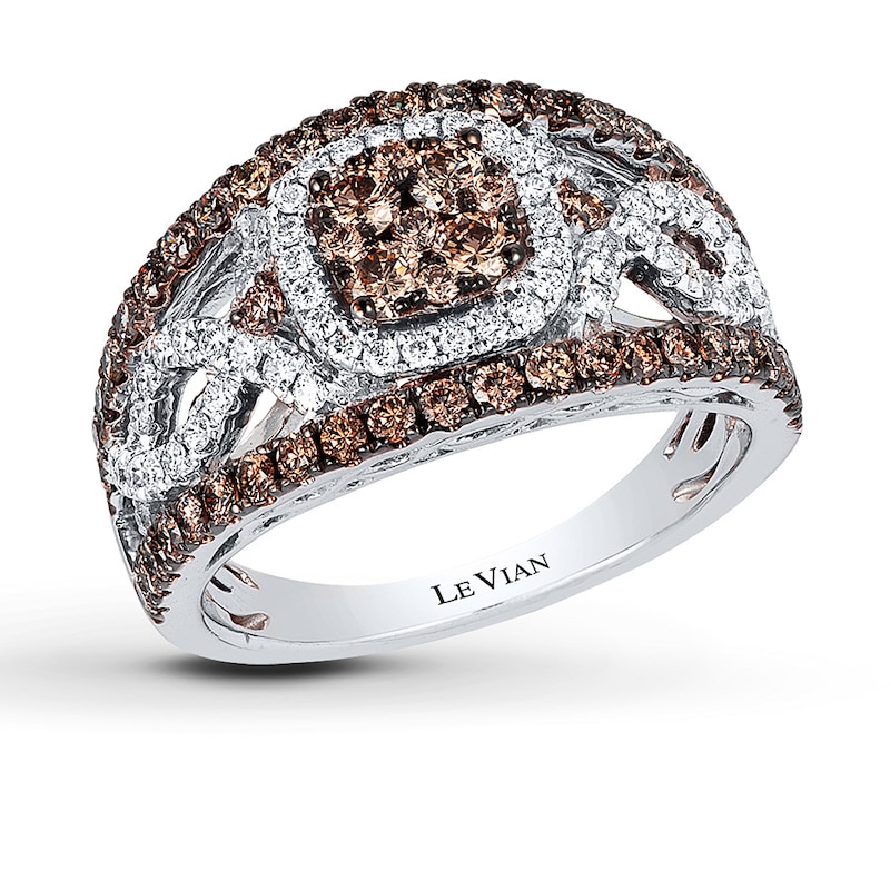 Previously Owned Le Vian Chocolate Diamond Ring 1-1/3 ct tw 14K Vanilla Gold