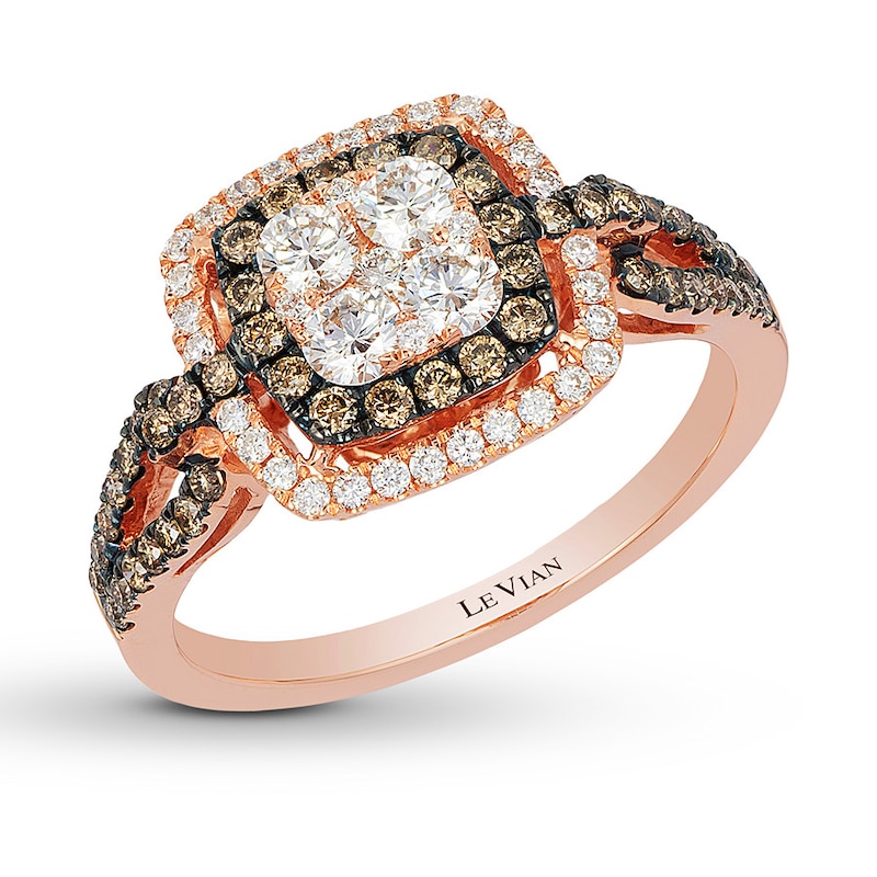 Main Image 1 of Previously Owned Le Vian Chocolate Diamond Ring 7/8 ct tw 14K Strawberry Gold