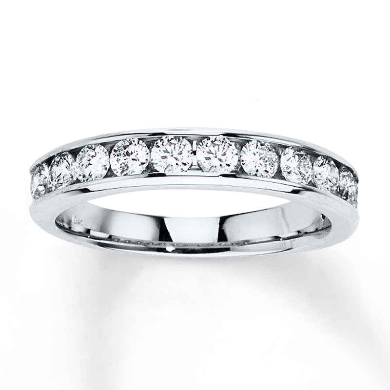 Main Image 1 of Previously Owned Diamond Anniversary Ring 7/8 ct tw Round-cut 10K White Gold