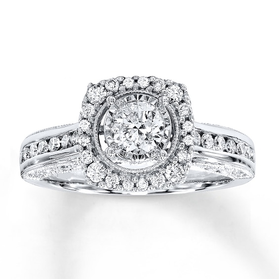 Previously Owned Diamond Engagement Ring 1 ct tw Round-cut 14K White Gold
