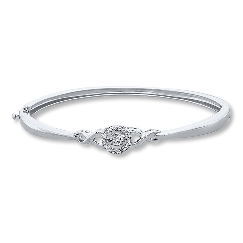 Main Image 1 of Previously Owned Unstoppable Love 1/10 ct tw Round-cut Sterling Silver Bracelet