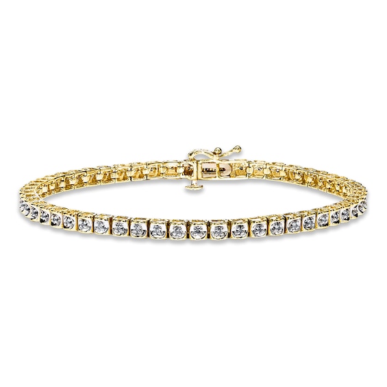 Previously Owned Diamond Bracelet 1/6 ct tw Round-cut 10K Yellow Gold
