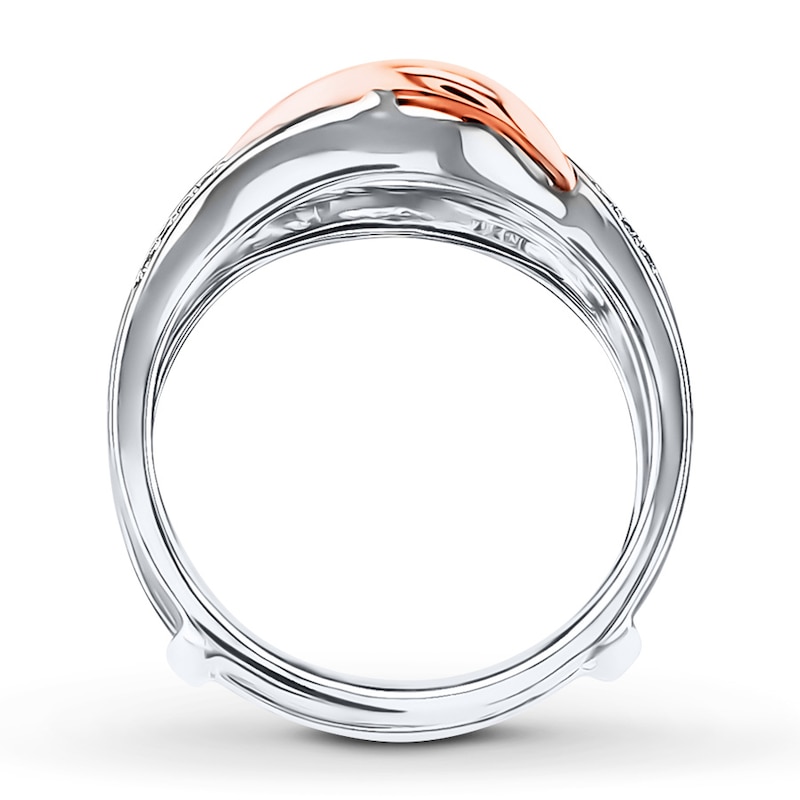 Main Image 2 of Previously Owned Diamond Enhancer Ring 1/8 ct tw Round-cut 10K Two-Tone Gold