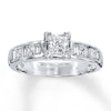 Thumbnail Image 1 of Previously Owned Diamond Engagement Ring 1 Carat tw Princess-cut 14K White Gold