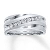 Thumbnail Image 1 of Previously Owned Men's Diamond Band 1/2 ct tw Round-cut 10K White Gold
