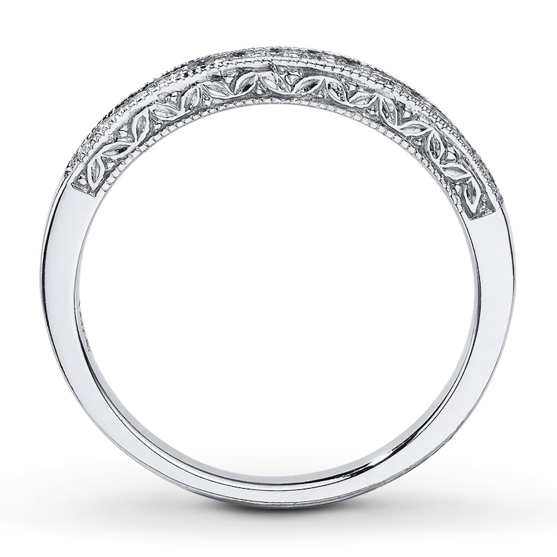 Main Image 2 of Previously Owned Diamond Wedding Band 1/6 ct tw Round-cut 14K White Gold