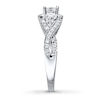 Thumbnail Image 2 of Previously Owned Diamond Engagement Ring 3/4 ct tw Princess & Round-cut 14K White Gold
