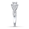 Thumbnail Image 3 of Previously Owned Diamond Engagement Ring 3/4 ct tw Princess & Round-cut 14K White Gold
