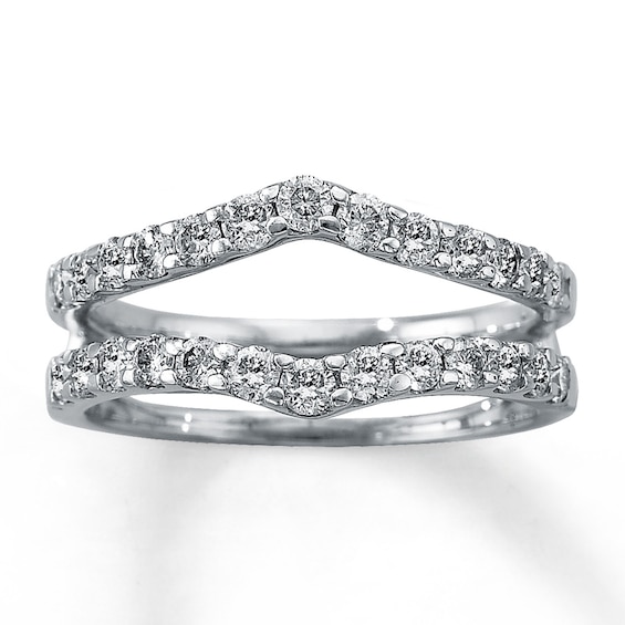 Previously Owned Diamond Enhancer Ring 1 ct tw Round-cut 14K White Gold Size 11