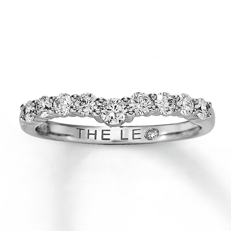 Main Image 1 of Previously Owned THE LEO Diamond Enhancer Ring 1/2 ct tw Round-Cut 14K White Gold - Size 4.5