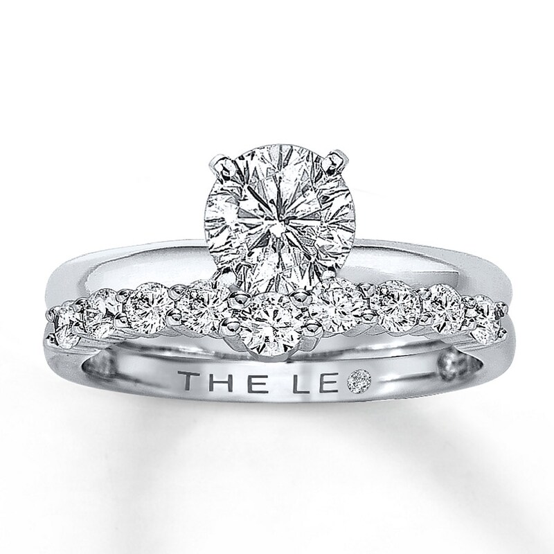 Main Image 4 of Previously Owned THE LEO Diamond Enhancer Ring 1/2 ct tw Round-Cut 14K White Gold - Size 4.5