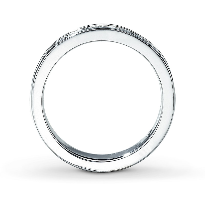 Main Image 2 of Previously Owned THE LEO Anniversary Band 1 ct tw Princess-cut Diamonds 14K White Gold - Size 5
