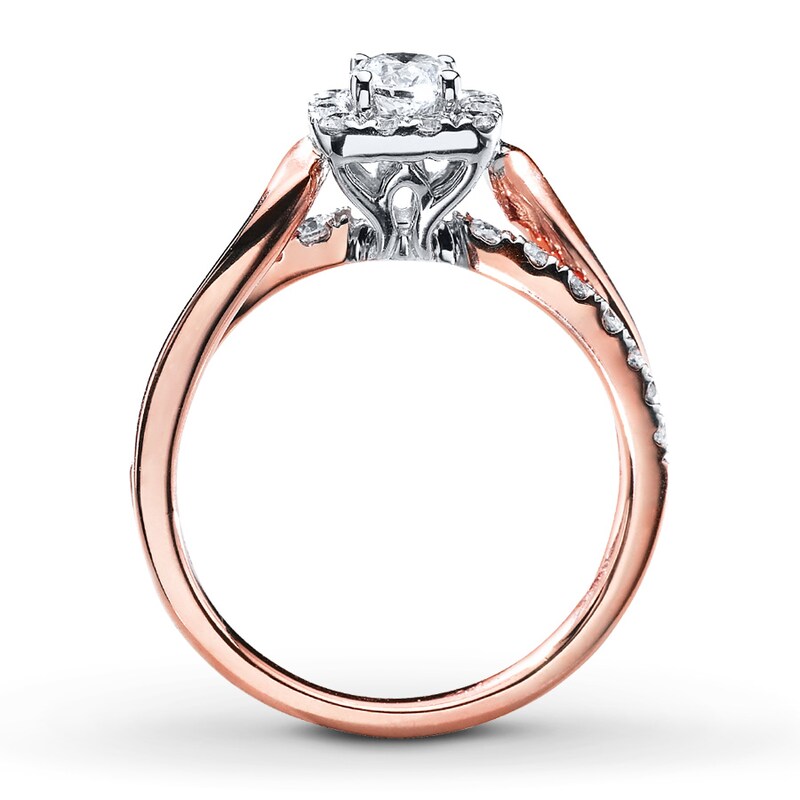 Main Image 2 of Previously Owned Diamond Engagement Ring 3/4 ct tw Round-cut 14K Two-Tone Gold - Size 9.75