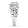 Thumbnail Image 3 of Previously Owned Diamond Ring 3 ct tw Princess, Baguette & Round-cut 14K White Gold