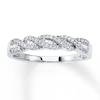 Thumbnail Image 1 of Previously Owned Diamond Stackable Ring 1/5 ct tw Round & Baguette 10K White Gold