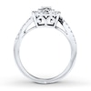 Previously Owned Diamond Ring 3/8 ct tw Princess & Round-cut 14K White Gold