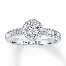 Previously Owned THE LEO Diamond Ring 3/4 ct tw Round-cut 14K White Gold