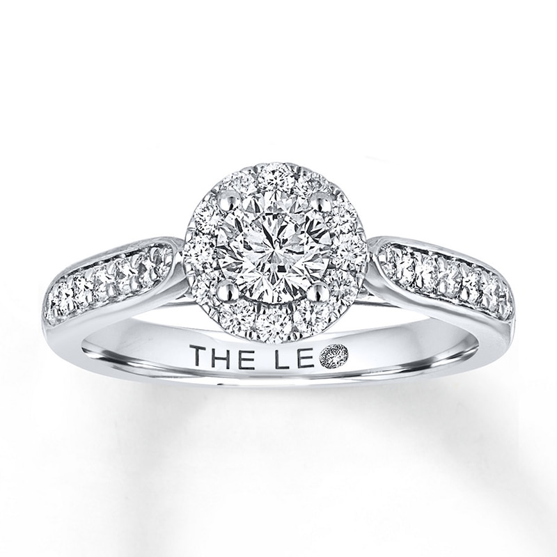 Previously Owned THE LEO Diamond Ring 3/4 ct tw Round-cut 14K White Gold