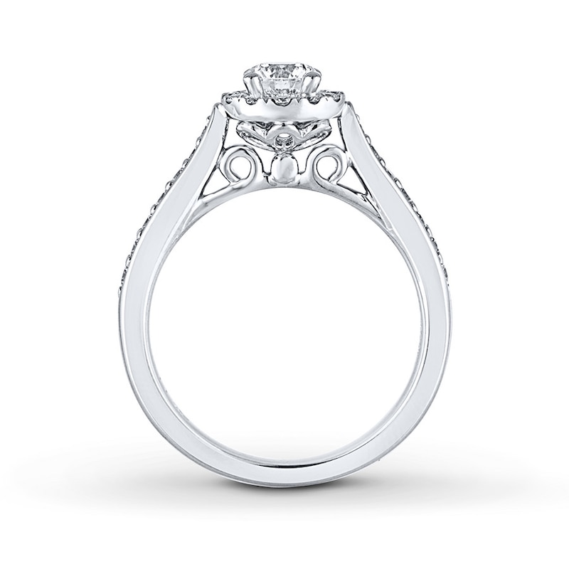 Previously Owned THE LEO Diamond Ring 3/4 ct tw Round-cut 14K White Gold