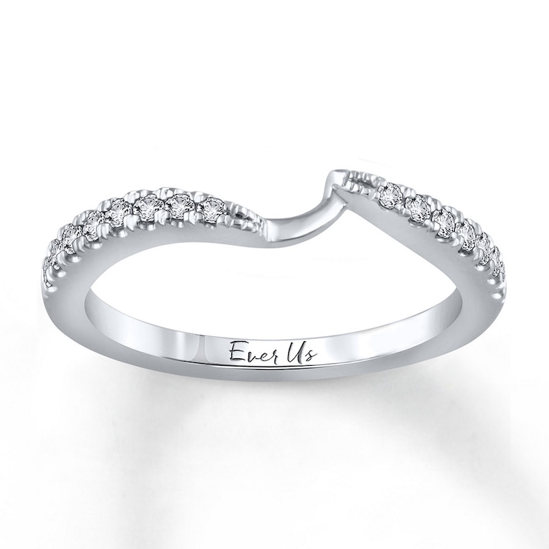 Main Image 1 of Previously Owned Ever Us Diamond Band 1/5 ct tw Round-cut 14K White Gold
