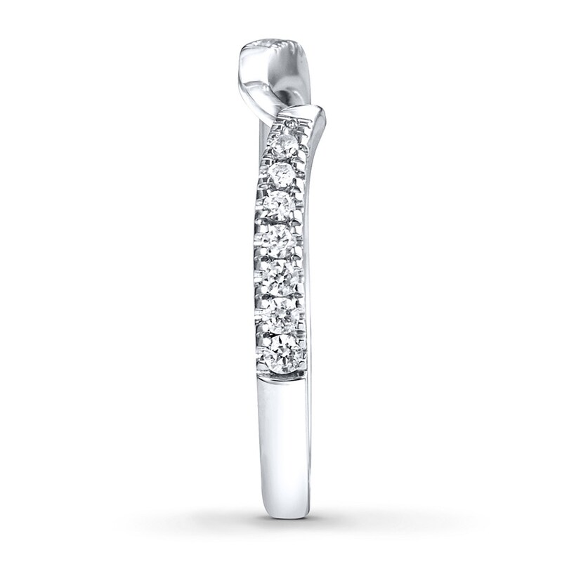Main Image 4 of Previously Owned Ever Us Diamond Band 1/5 ct tw Round-cut 14K White Gold