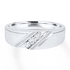 Thumbnail Image 1 of Previously Owned Men's Diamond Band 1/5 ct tw 10K White Gold