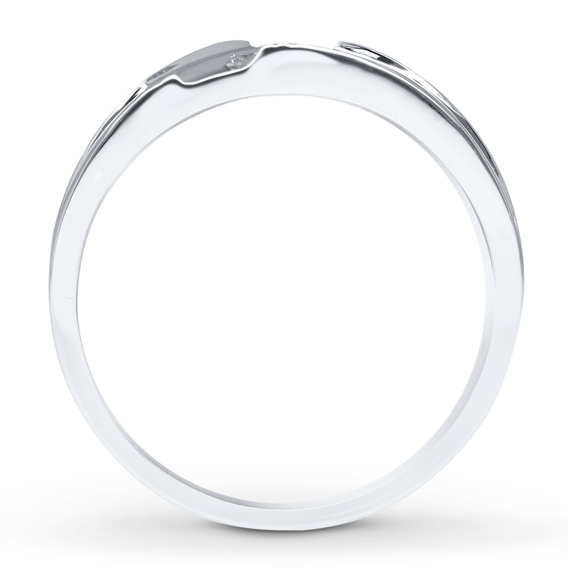 Main Image 2 of Previously Owned Men's Diamond Band 1/5 ct tw 10K White Gold