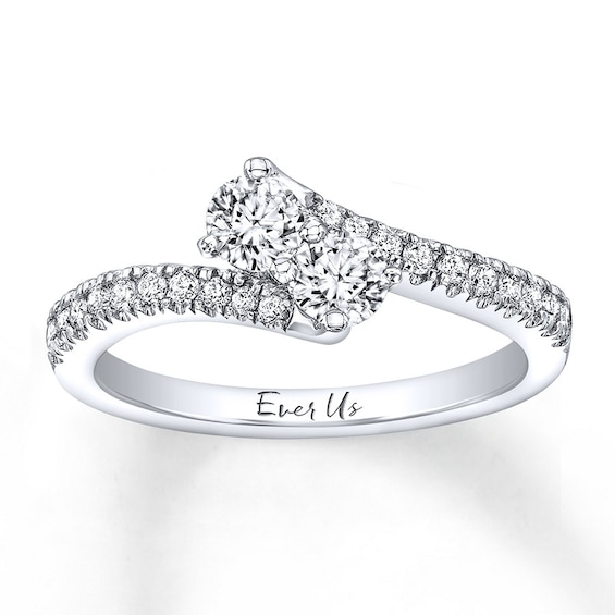 Previously Owned Ever Us SI2 Quality Two-Stone Ring 3/4 ct tw Diamonds 18K Gold