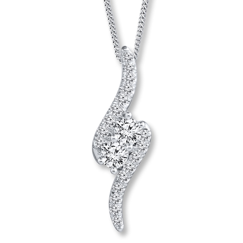 Main Image 1 of Previously Owned Ever Us Diamond Necklace 1 cttw 14K White Gold