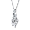 Thumbnail Image 3 of Previously Owned Radiant Reflections Necklace 1/6 ct tw Diamonds 10K White Gold