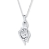 Thumbnail Image 4 of Previously Owned Radiant Reflections Necklace 1/6 ct tw Diamonds 10K White Gold