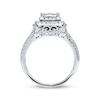 Previously Owned Engagement Ring 1 ct tw Princess & Round-cut Diamonds 14K White Gold
