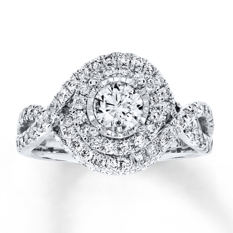 Main Image 1 of Previously Owned Radiant Reflections Engagement Ring 1-1/3 cttw Diamond 14K Gold