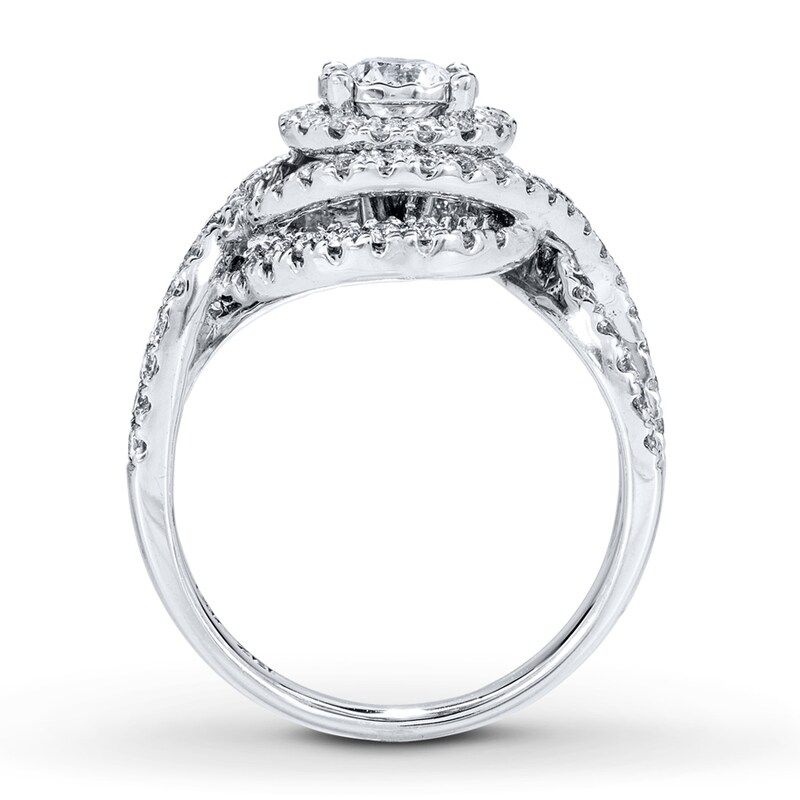 Main Image 2 of Previously Owned Radiant Reflections Engagement Ring 1-1/3 cttw Diamond 14K Gold