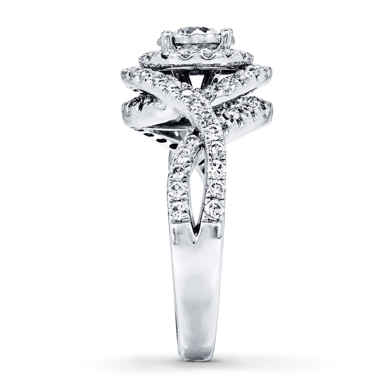 Main Image 3 of Previously Owned Radiant Reflections Engagement Ring 1-1/3 cttw Diamond 14K Gold