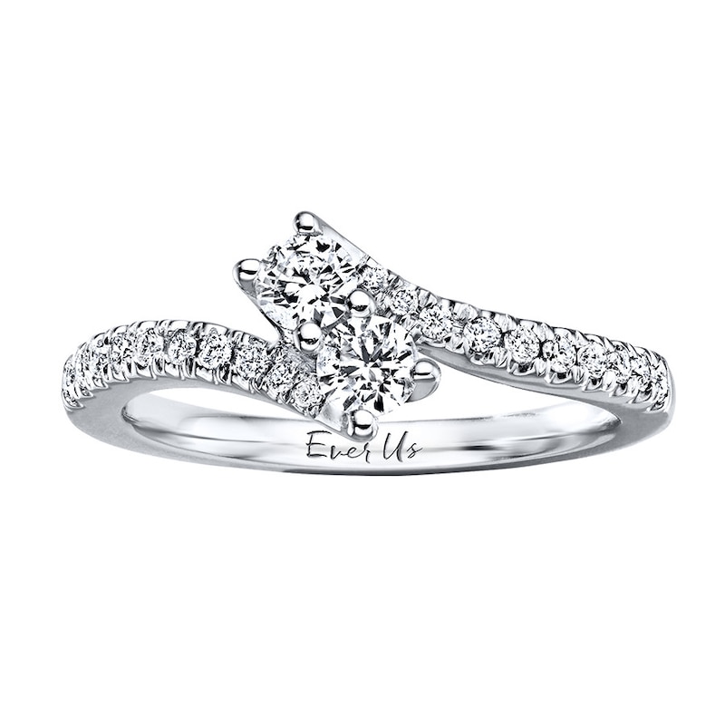 Main Image 1 of Previously Owned Ever Us Diamond Ring 1/2 ct tw 14K White Gold