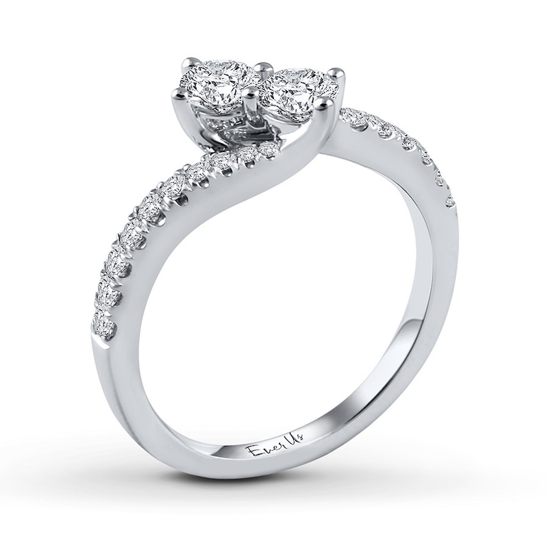 Main Image 2 of Previously Owned Ever Us Diamond Ring 1/2 ct tw 14K White Gold