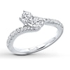 Thumbnail Image 3 of Previously Owned Ever Us Diamond Ring 1/2 ct tw 14K White Gold