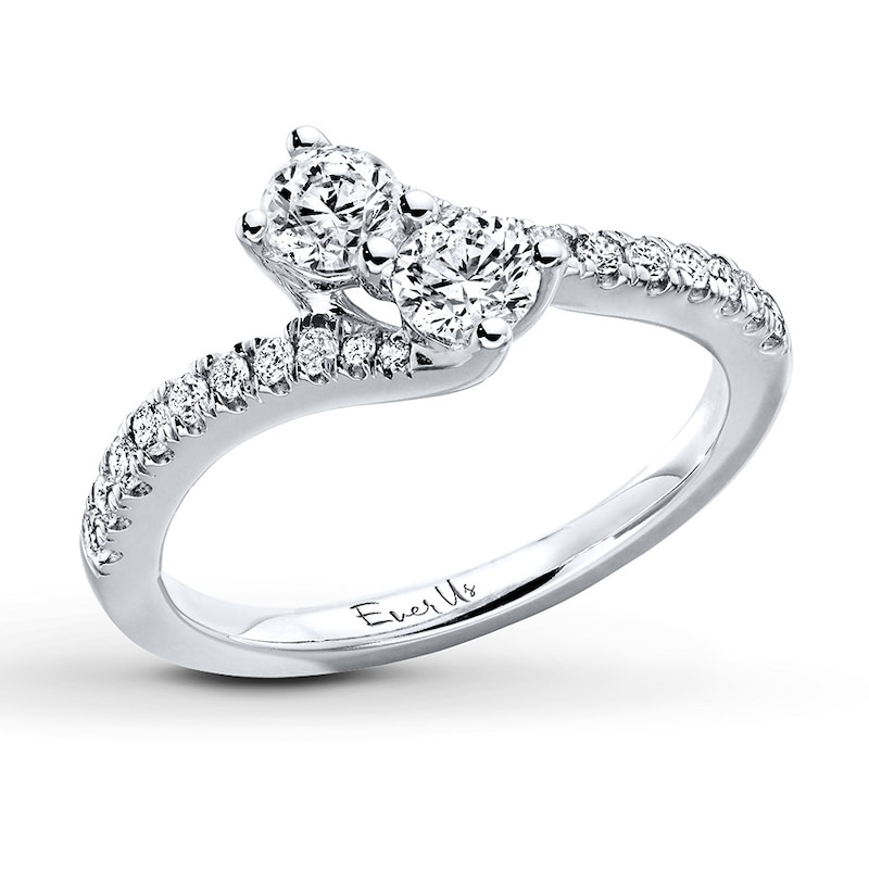 Main Image 3 of Previously Owned Ever Us Diamond Ring 1/2 ct tw 14K White Gold