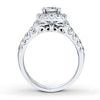 Thumbnail Image 2 of Previously Owned Diamond Bridal Set 1-5/8 ct tw Round-cut 14K White Gold