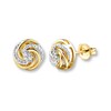 Thumbnail Image 1 of Previously Owned Diamond Earrings 1/8 ct tw Round-cut 10K Yellow Gold