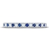 Thumbnail Image 4 of Previously Owned Sapphire & Diamond Wedding Band 1/8 ct tw Round-cut 14K White Gold Band