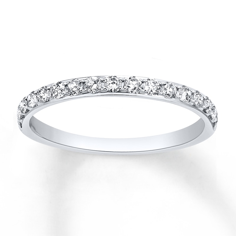 Main Image 1 of Previously Owned Diamond Band 3/8 ct tw Round-cut 14K White Gold